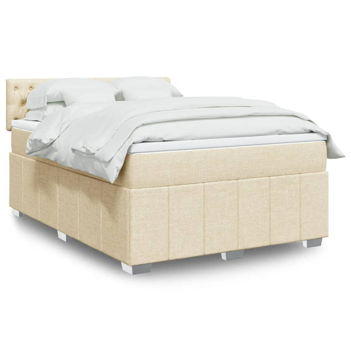 Pat continental cu saltea, crem, 140x200 cm, material textil - WALTI WALTI