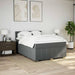 Pat box spring cu saltea, gri închis, 140x200 cm, textil - WALTI WALTI