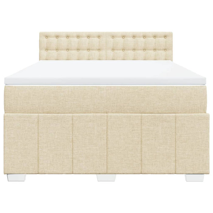 Pat continental cu saltea, crem, 140x200 cm, material textil - WALTI WALTI