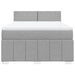 Pat continental cu saltea, gri deschis, 160x200 cm, textil - WALTI WALTI
