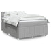 Pat continental cu saltea, gri deschis, 160x200 cm, textil - WALTI WALTI