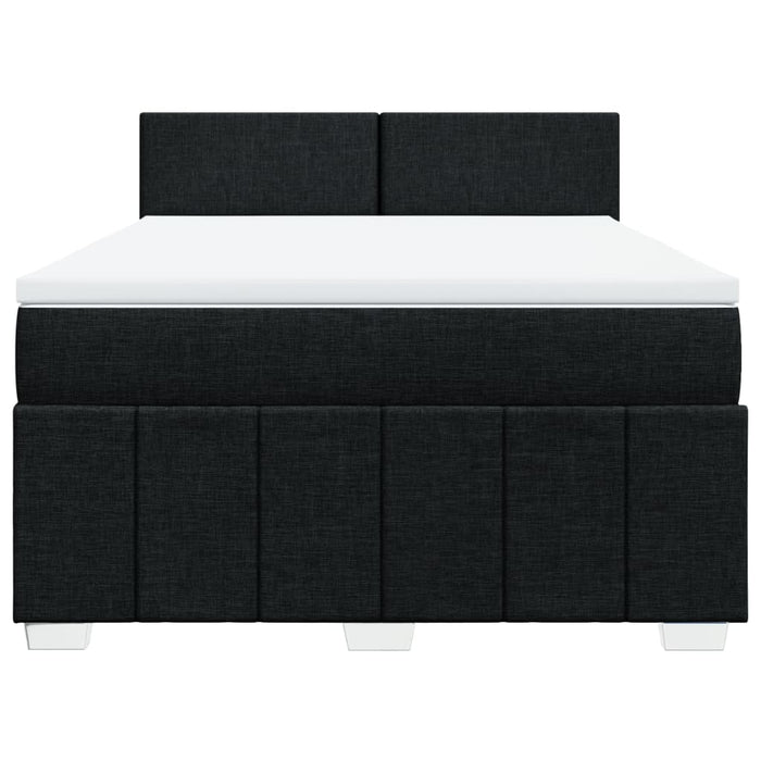 Pat box spring cu saltea, negru, 160x200 cm, textil - WALTI WALTI
