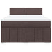 Pat box spring cu saltea, maro închis, 160x200 cm, textil - WALTI WALTI