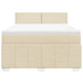 Pat box spring cu saltea, crem, 160x200 cm, material textil - WALTI WALTI