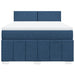 Pat continental cu saltea, albastru, 160x200cm, material textil - WALTI WALTI