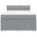 Pat continental cu saltea, gri deschis, 160x200 cm, textil - WALTI WALTI