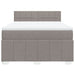 Pat box spring cu saltea, gri taupe, 160x200 cm material textil - WALTI WALTI