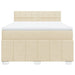 Pat box spring cu saltea, crem, 160x200 cm, material textil - WALTI WALTI