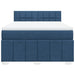 Pat continental cu saltea, albastru, 160x200cm, material textil - WALTI WALTI