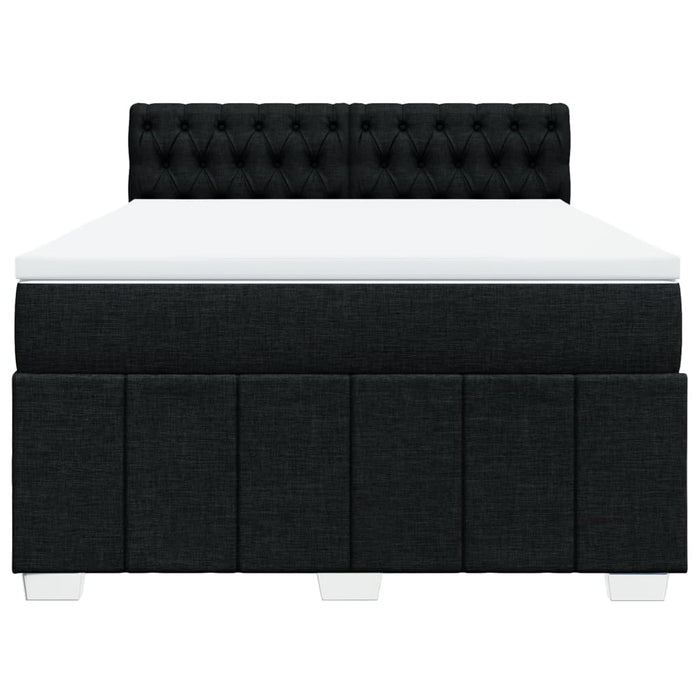 Pat box spring cu saltea, negru, 160x200 cm, textil - WALTI WALTI