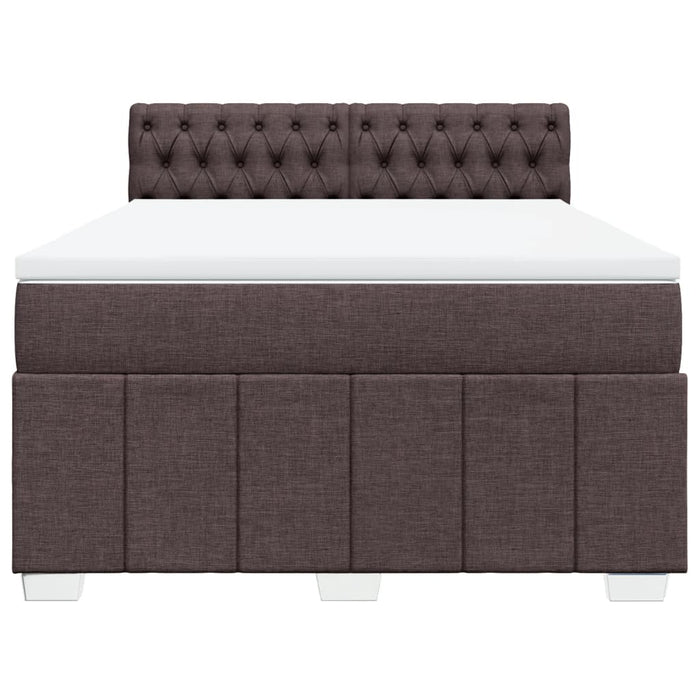 Pat box spring cu saltea, maro închis, 160x200 cm, textil - WALTI WALTI