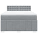 Pat continental cu saltea, gri deschis, 160x200 cm, textil - WALTI WALTI