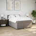 Pat box spring cu saltea, gri taupe, 160x200 cm material textil - WALTI WALTI