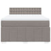 Pat box spring cu saltea, gri taupe, 160x200 cm material textil - WALTI WALTI