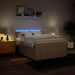 Pat box spring cu saltea, crem, 160x200 cm, material textil - WALTI WALTI
