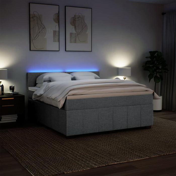 Pat continental, gri deschis, 180x200 cm, material textil - WALTI WALTI