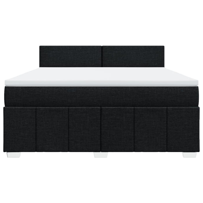 Pat box spring cu saltea, negru, 180x200 cm, catifea - WALTI WALTI