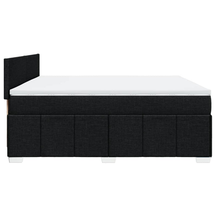Pat box spring cu saltea, negru, 180x200 cm, catifea - WALTI WALTI