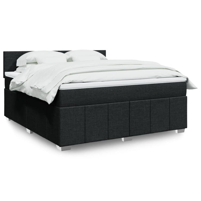 Pat box spring cu saltea, negru, 180x200 cm, catifea - WALTI WALTI