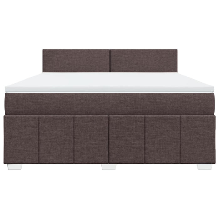 Pat continental cu saltea maro închis 180x200cm material textil - WALTI WALTI