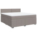 Pat continental cu saltea, gri taupe, 180x200 cm, textil - WALTI WALTI