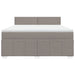 Pat continental cu saltea, gri taupe, 180x200 cm, textil - WALTI WALTI