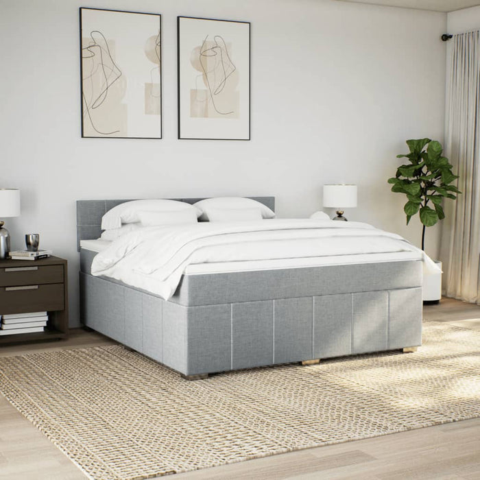 Pat continental, gri deschis, 180x200 cm, material textil - WALTI WALTI