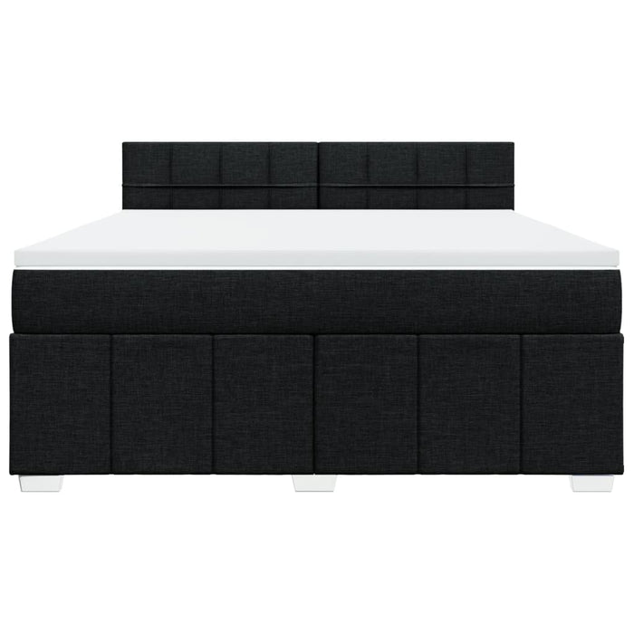 Pat box spring cu saltea, negru, 180x200 cm, catifea - WALTI WALTI