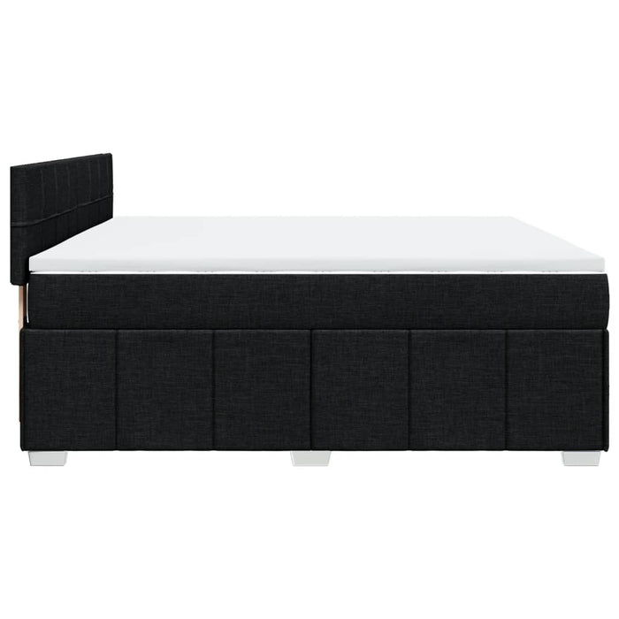 Pat box spring cu saltea, negru, 180x200 cm, catifea - WALTI WALTI