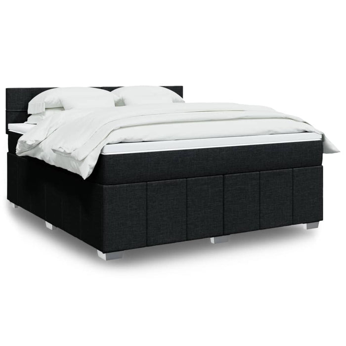Pat box spring cu saltea, negru, 180x200 cm, catifea - WALTI WALTI