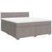 Pat continental cu saltea, gri taupe, 180x200 cm, textil - WALTI WALTI