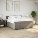 Pat continental cu saltea, gri taupe, 180x200 cm, textil - WALTI WALTI