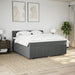 Pat box spring cu saltea, gri închis, 180x200 cm, textil - WALTI WALTI