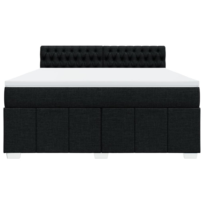 Pat box spring cu saltea, negru, 180x200 cm, catifea - WALTI WALTI