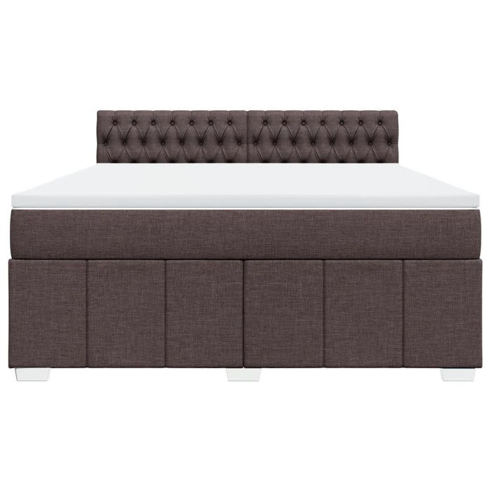 Pat continental cu saltea maro închis 180x200cm material textil - WALTI WALTI