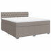 Pat continental cu saltea, gri taupe, 180x200 cm, textil - WALTI WALTI