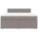 Pat continental cu saltea, gri taupe, 180x200 cm, textil - WALTI WALTI