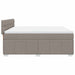 Pat continental cu saltea, gri taupe, 180x200 cm, textil - WALTI WALTI