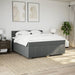 Pat box spring cu saltea, gri închis, 180x200 cm, textil - WALTI WALTI