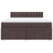 Pat continental cu saltea maro închis 180x200cm material textil - WALTI WALTI