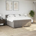 Pat continental cu saltea, gri taupe, 180x200 cm, textil - WALTI WALTI