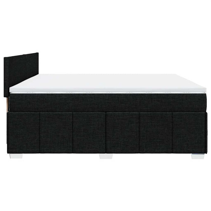 Pat box spring cu saltea, negru, 200x200 cm, textil - WALTI WALTI