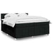 Pat box spring cu saltea, negru, 200x200 cm, textil - WALTI WALTI