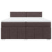 Pat box spring cu saltea, maro închis, 200x200 cm, textil - WALTI WALTI