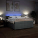 Pat box spring cu saltea, gri deschis, 200x200 cm, textil - WALTI WALTI