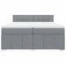 Pat box spring cu saltea, gri deschis, 200x200 cm, textil - WALTI WALTI