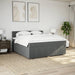 Pat box spring cu saltea, gri închis, 200x200 cm, textil - WALTI WALTI