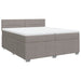 Pat box spring cu saltea, gri taupe, 200x200 cm, textil - WALTI WALTI
