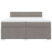 Pat box spring cu saltea, gri taupe, 200x200 cm, textil - WALTI WALTI