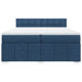 Pat box spring cu saltea, albastru, 200x200 cm, textil - WALTI WALTI